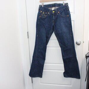 True Religion Joey Twisted Flare Jeans Size 29 Flap Back Pockets